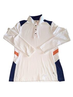 Lohla Sport Women’s Charlotte Long Sleeve Golf Shirt White Multi L Orig $130